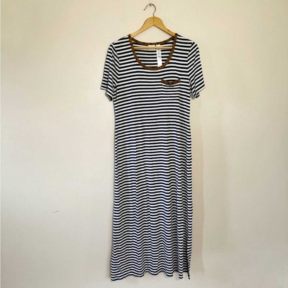 Chico’s Striped Maxi Dress Size 1 (8) EUC - image 1