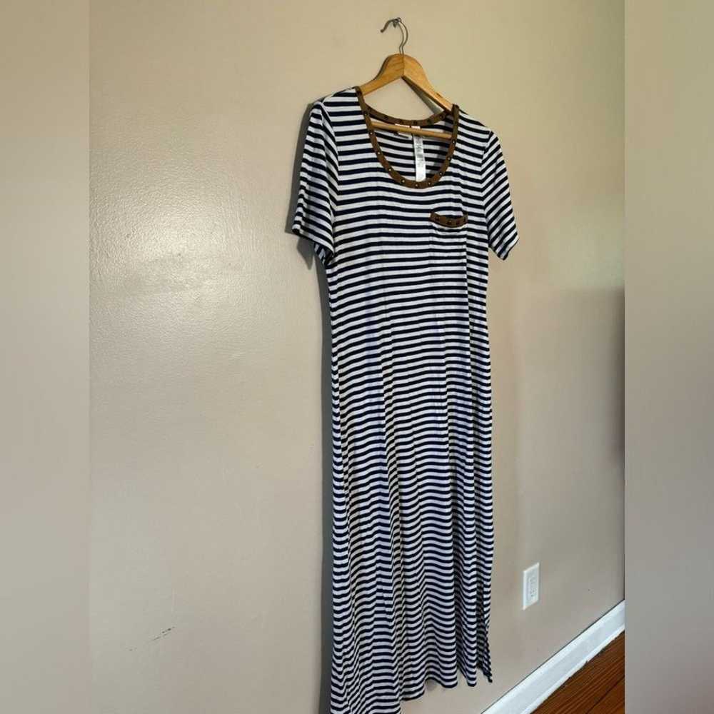 Chico’s Striped Maxi Dress Size 1 (8) EUC - image 3