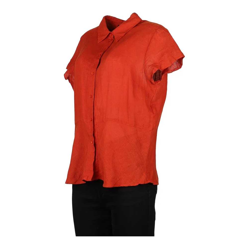 Weekend By Max Mara Short Sleeve Shirt - XL Orang… - image 2