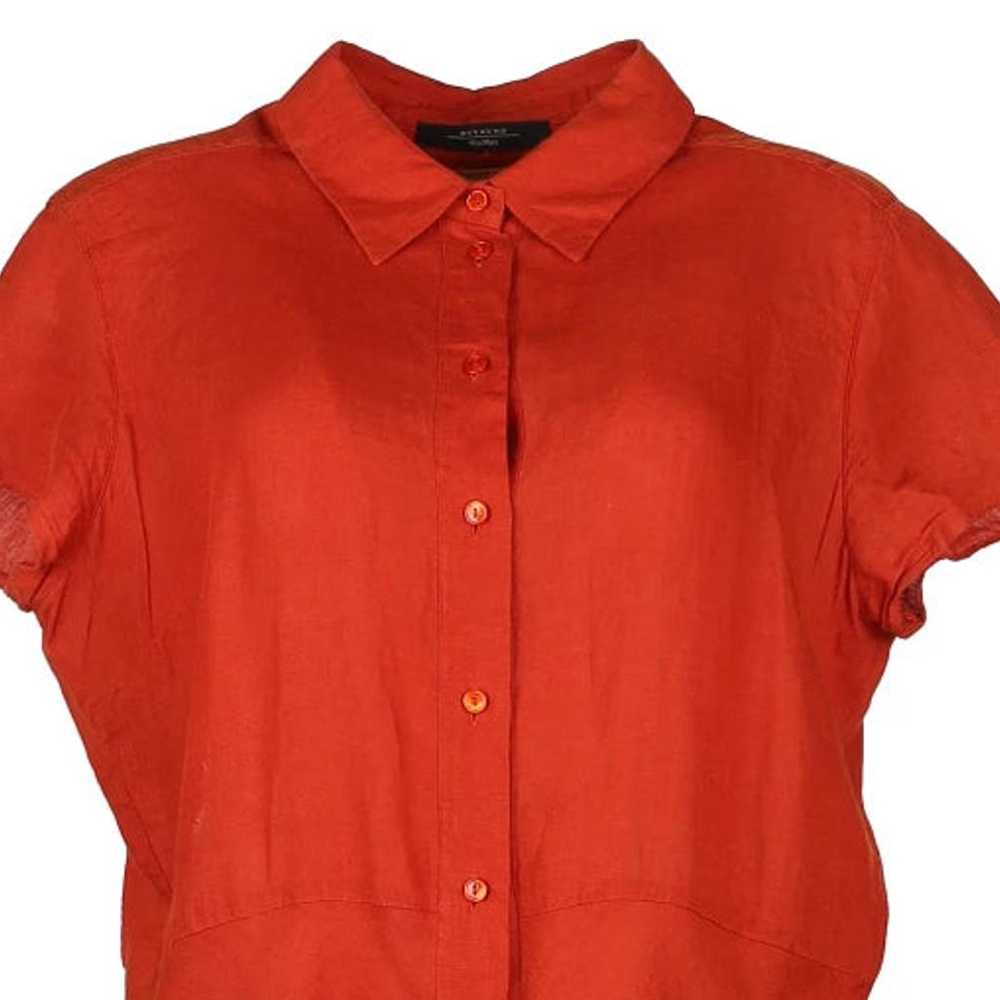 Weekend By Max Mara Short Sleeve Shirt - XL Orang… - image 4