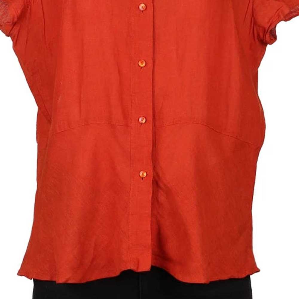 Weekend By Max Mara Short Sleeve Shirt - XL Orang… - image 5