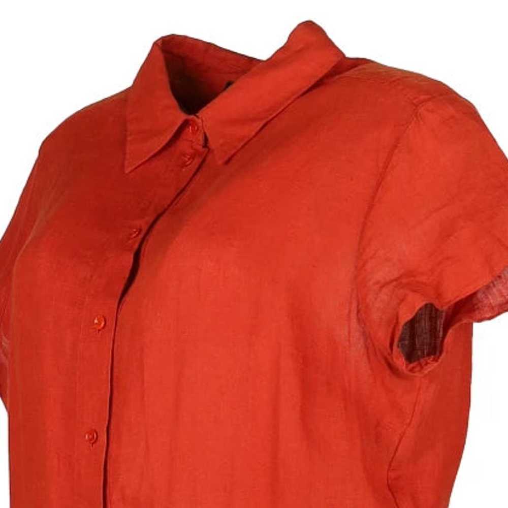 Weekend By Max Mara Short Sleeve Shirt - XL Orang… - image 6