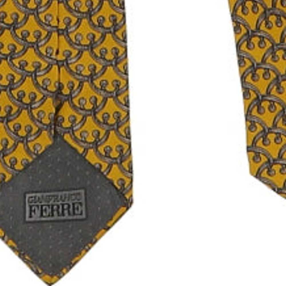 Gianfranco Ferre Tie - No Size Yellow Silk - image 6