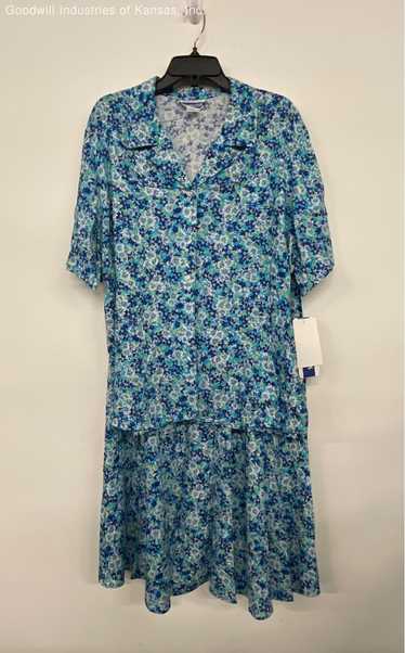 Pendleton Blue Floral 2pc Top & Skirt Set - Size 1