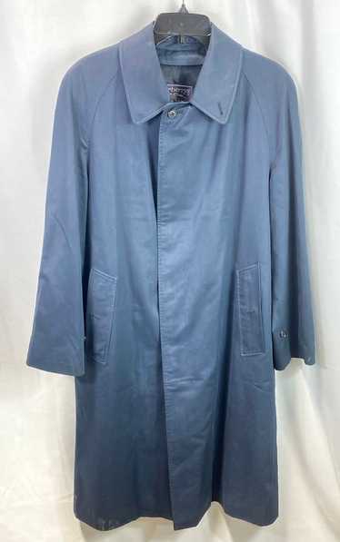 Burberry Men Blue Vintage Trench Coat Sz 46