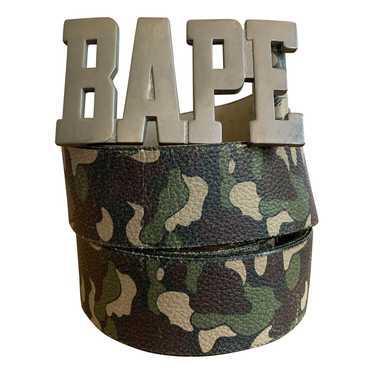 Bape OG Bape Spellout Camo Leather Belt - image 1