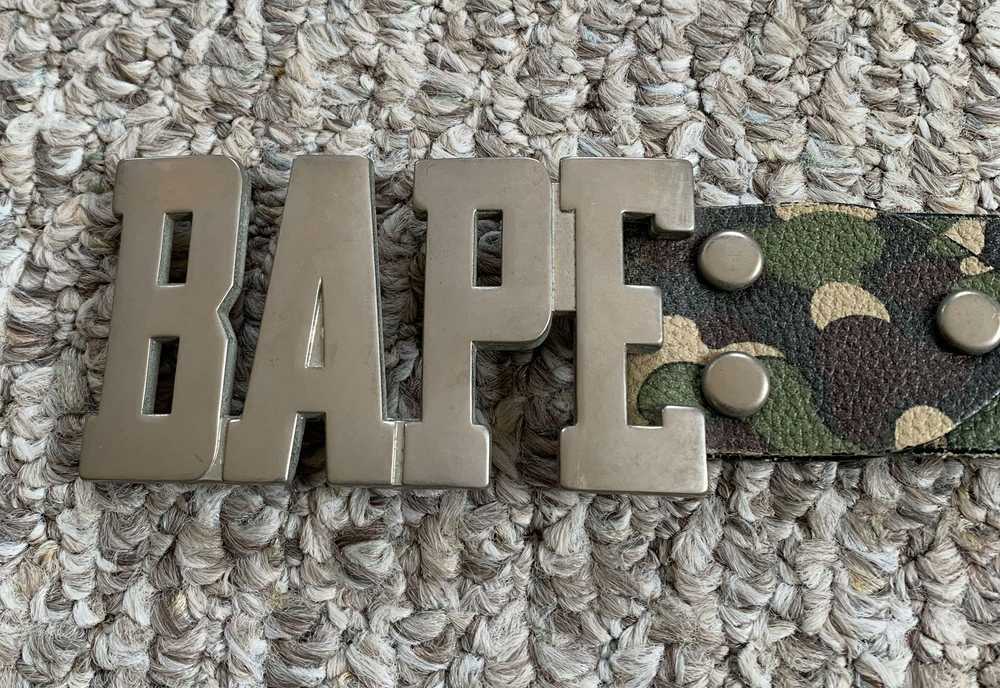 Bape OG Bape Spellout Camo Leather Belt - image 2