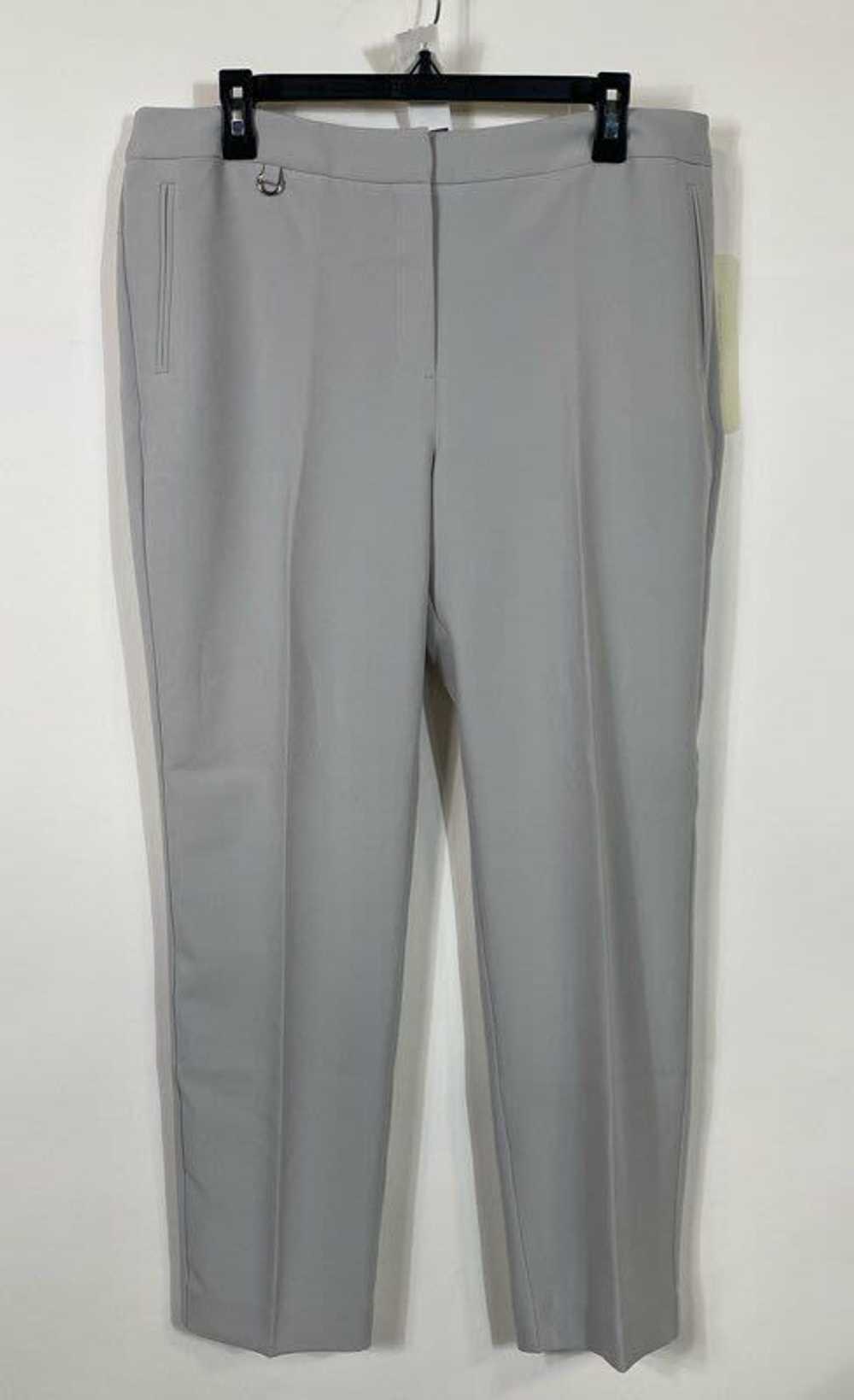 NWT Adrianna Papell Womens Gray Flat Front Straig… - image 1