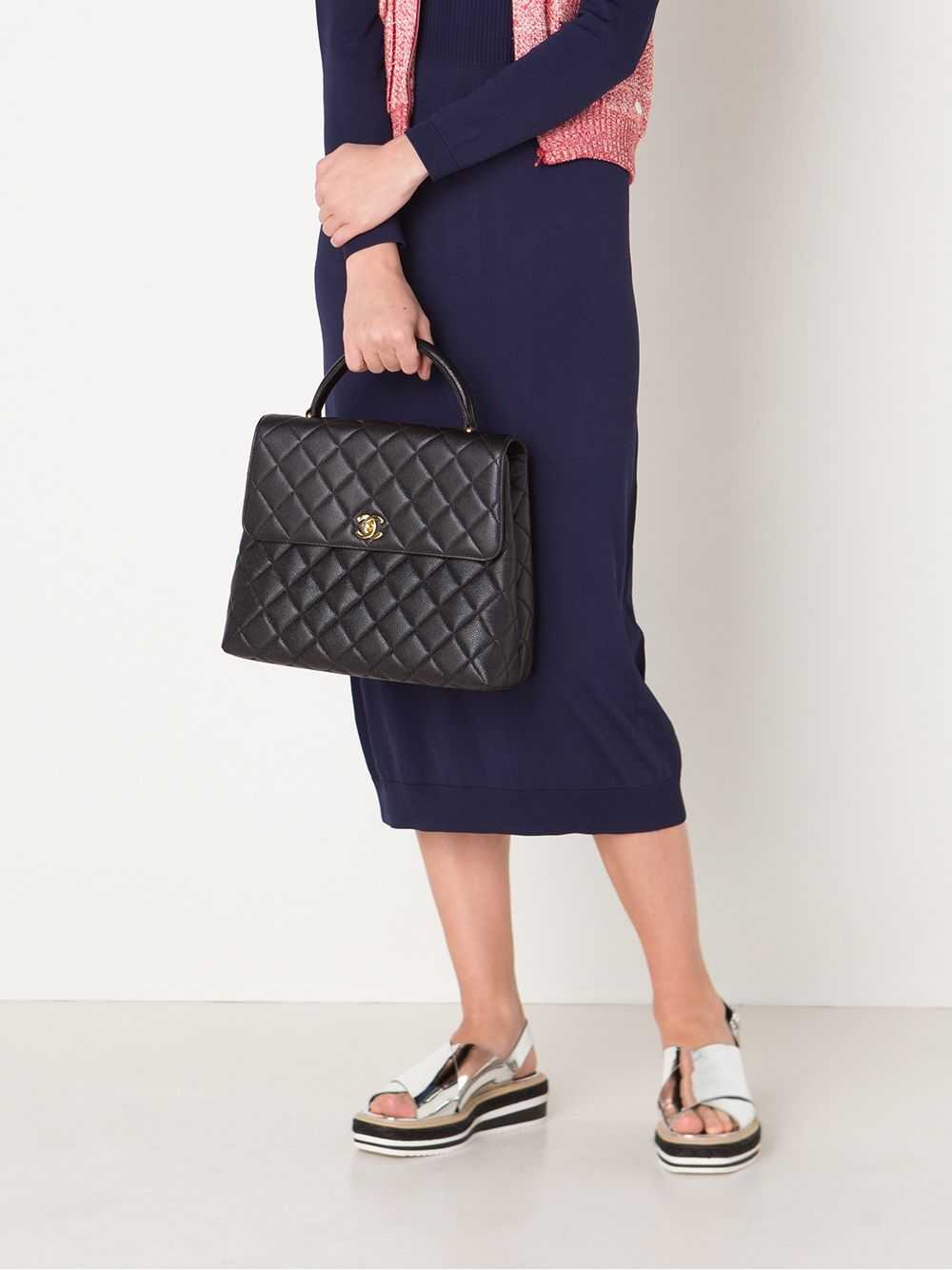 CHANEL Pre-Owned quilted tote - Black - image 2