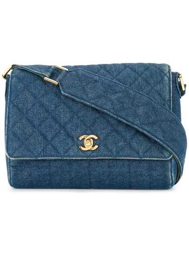 CHANEL Pre-Owned quilted denim shoulder bag - Blue