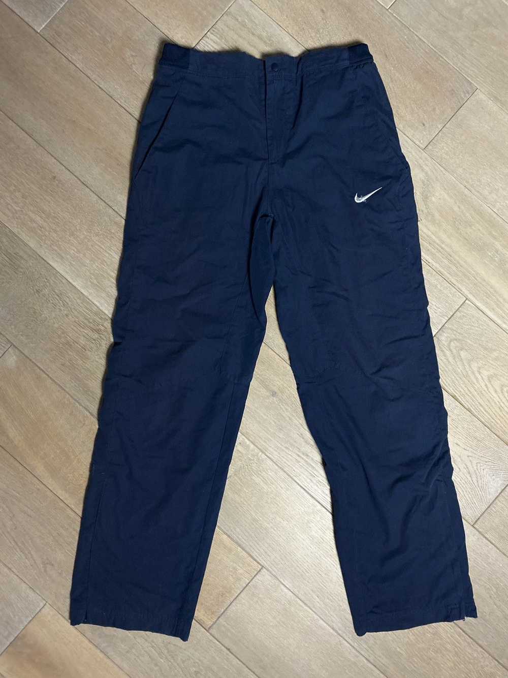 Nike × Vintage Nike vintage navy track pants smal… - image 1