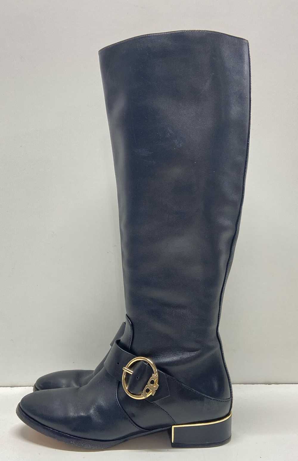 Tory Burch Sofia Black Leather Tall Riding Boots … - image 1