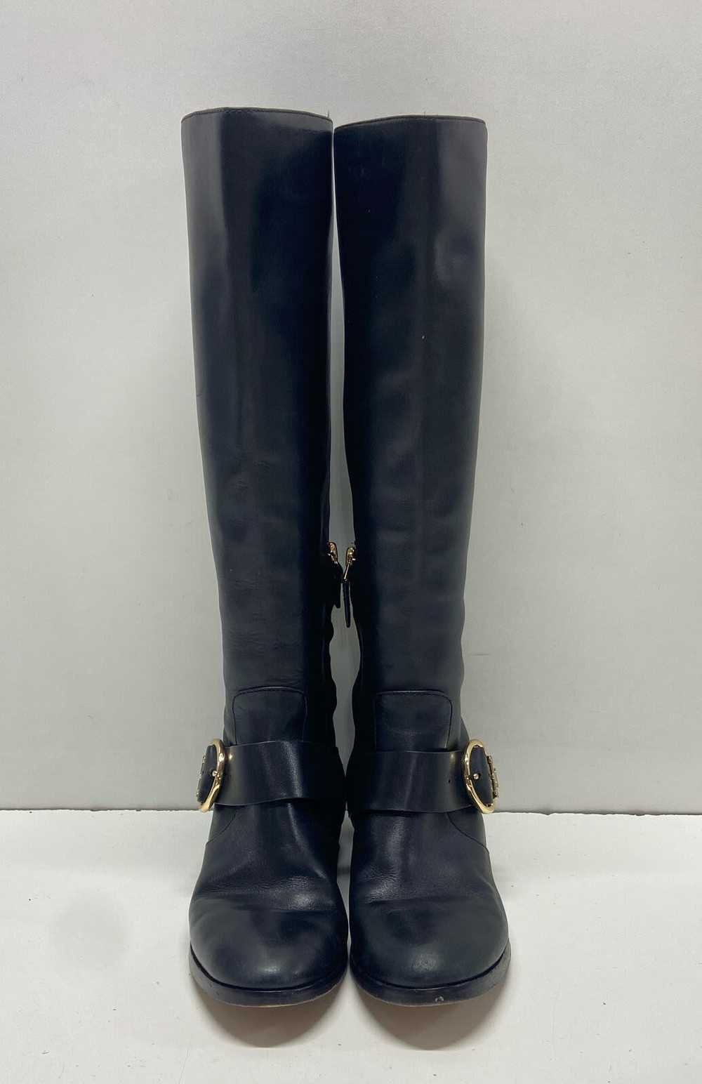 Tory Burch Sofia Black Leather Tall Riding Boots … - image 2