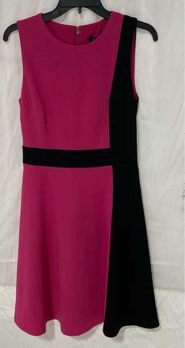 NWT DKNY Womens Pink Black Colorblock Round Neck … - image 1