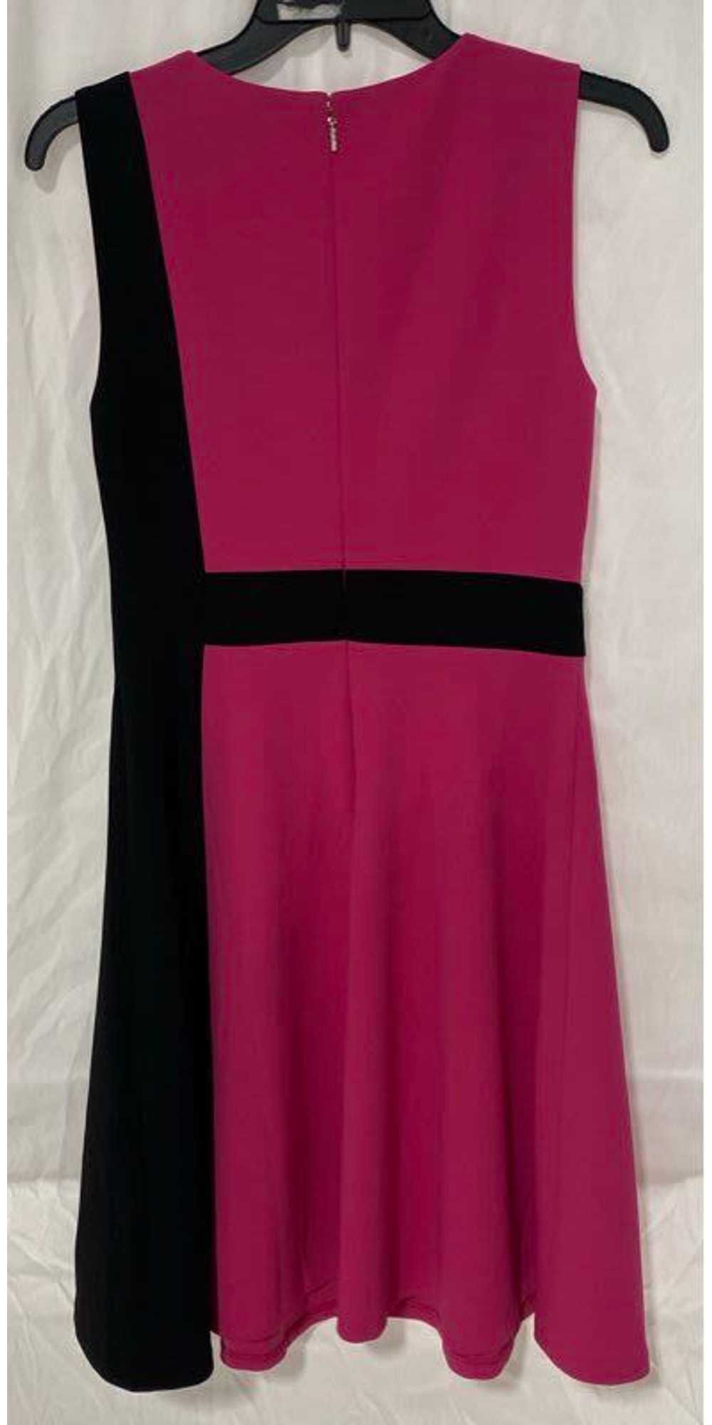 NWT DKNY Womens Pink Black Colorblock Round Neck … - image 2