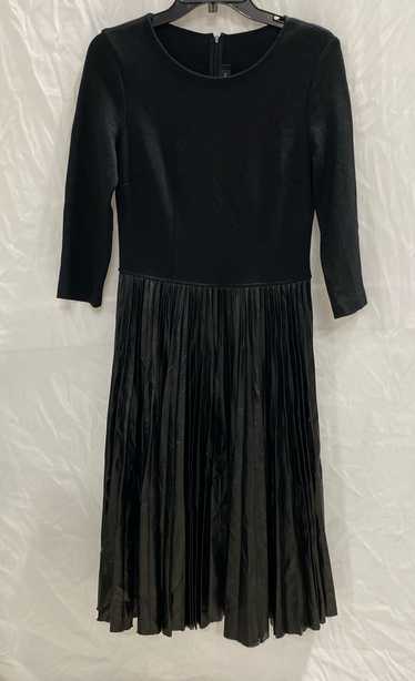 St. John Black Pleated Midi Dress - Size 2