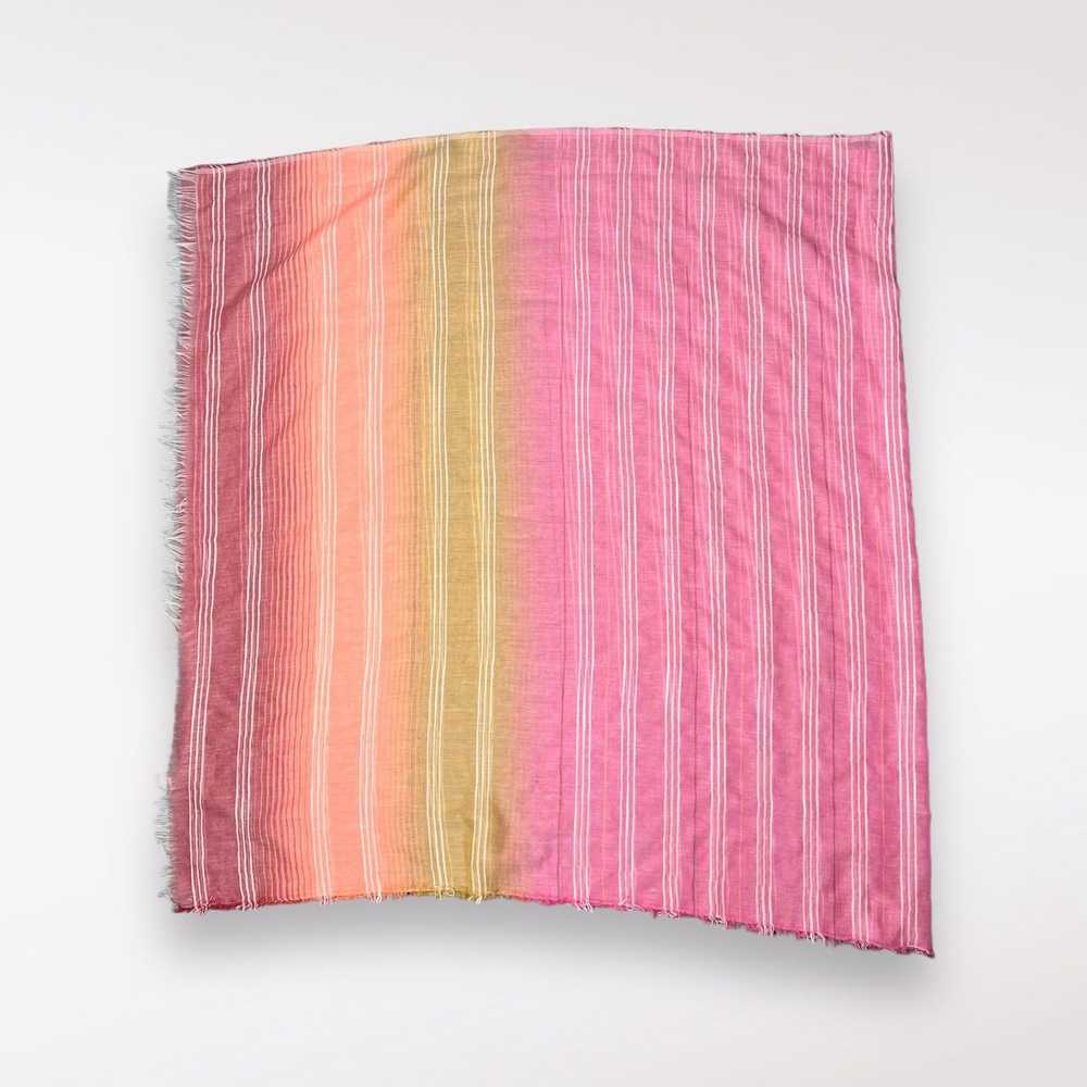 Designer 2 Chic Oversized Scarf Striped Pink Yell… - image 7