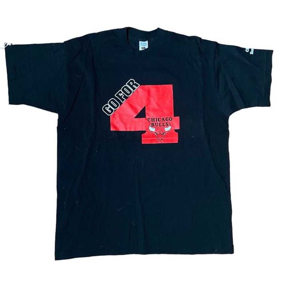 Fruit Of The Loom 90s black chicago bulls tee - image 1