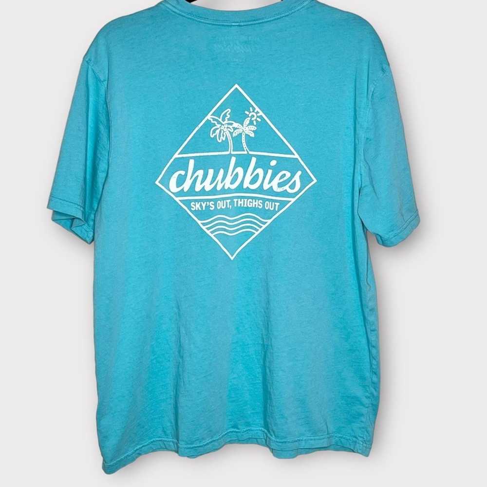 Chubbies CHUBBIES Turquoise Palm Graphic Pocket T… - image 1