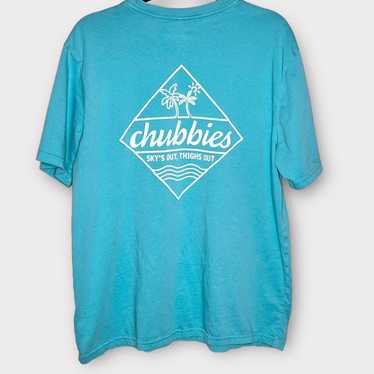 Chubbies CHUBBIES Turquoise Palm Graphic Pocket T… - image 1