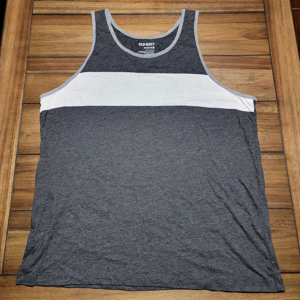 Old Navy Old Navy Unisex Tank Top Black w/ White … - image 1