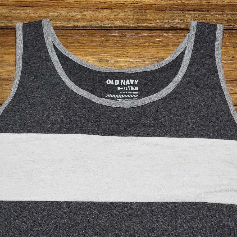 Old Navy Old Navy Unisex Tank Top Black w/ White … - image 2