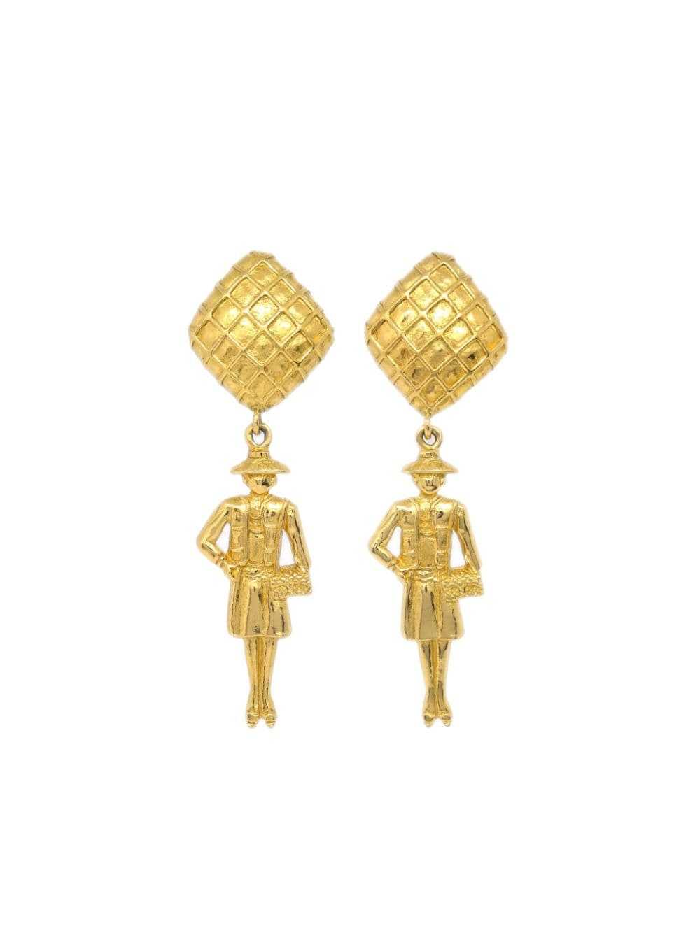 CHANEL Pre-Owned 1990-2000s Mademoiselle earrings… - image 1