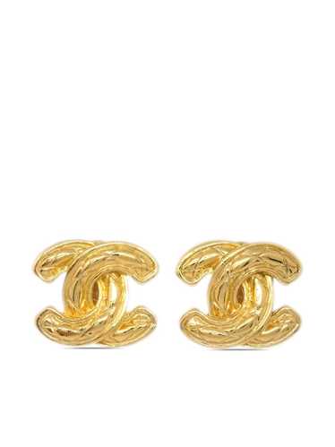 CHANEL Pre-Owned 1990-2000s CC earrings - Gold - image 1