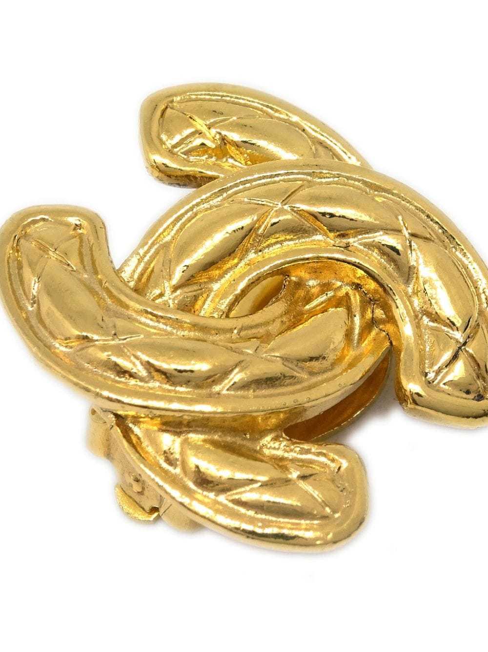 CHANEL Pre-Owned 1990-2000s CC earrings - Gold - image 2