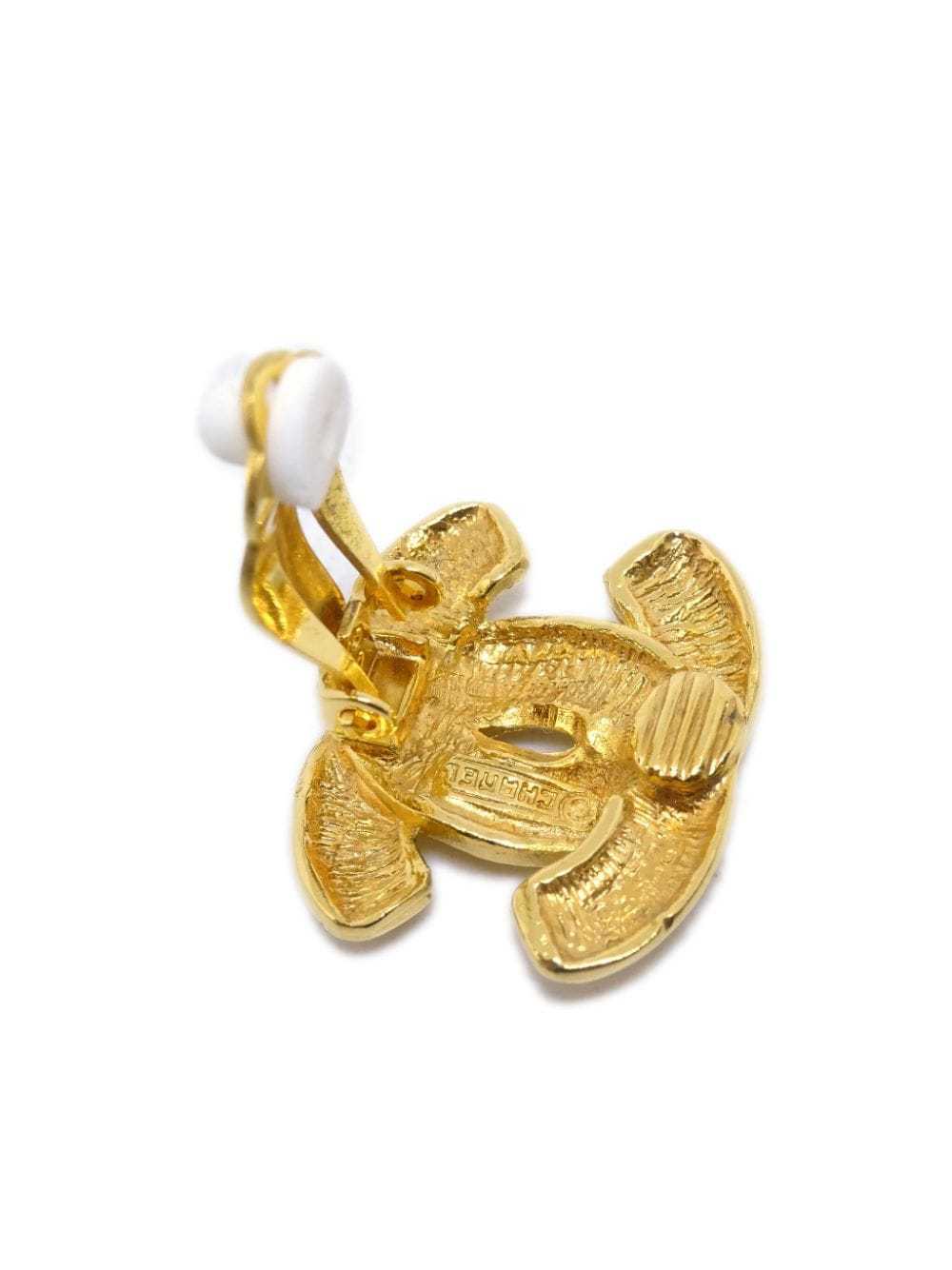 CHANEL Pre-Owned 1990-2000s CC earrings - Gold - image 3