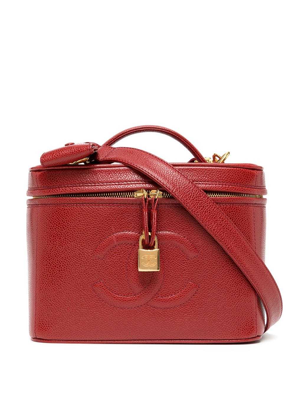 CHANEL Pre-Owned 1998 CC Vanity 2way bag - Red - image 1