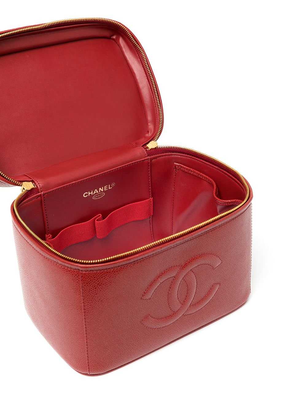 CHANEL Pre-Owned 1998 CC Vanity 2way bag - Red - image 5