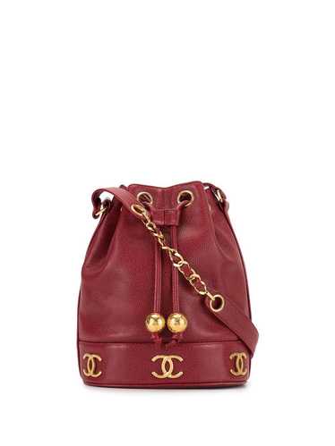 CHANEL Pre-Owned 1992 CC logo bucket bag - Red