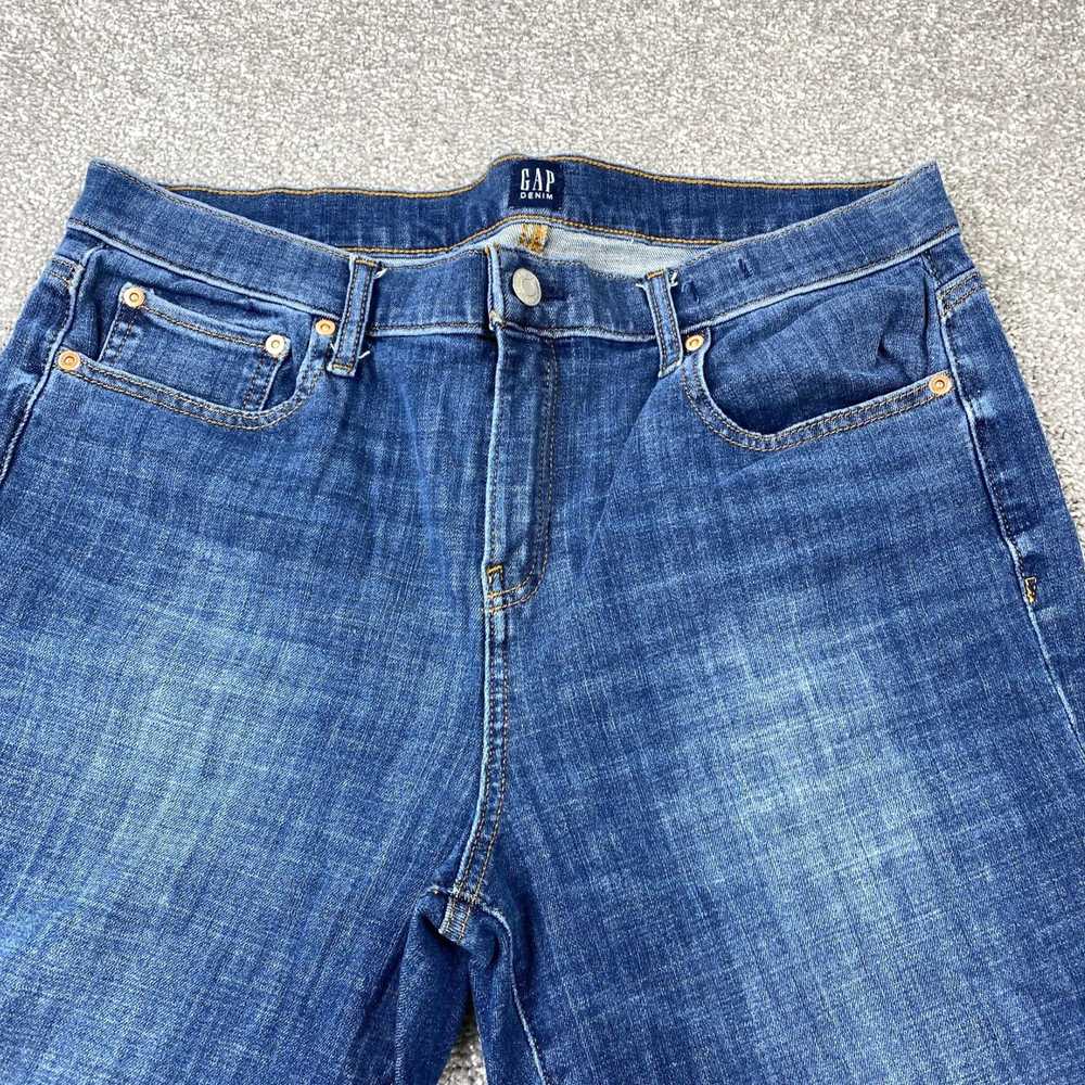 Gap High Rise Five Pocket Blue Straight Cut Class… - image 2