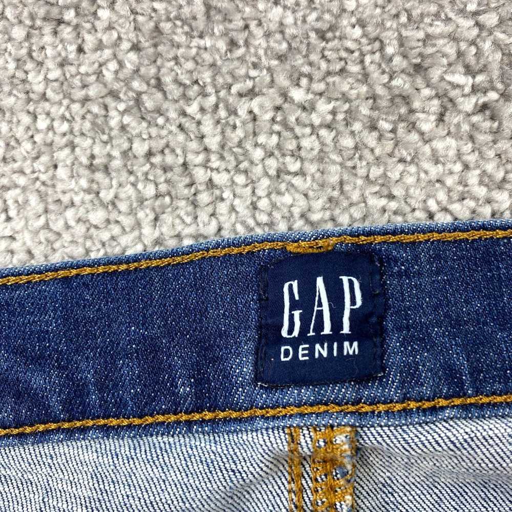 Gap High Rise Five Pocket Blue Straight Cut Class… - image 6