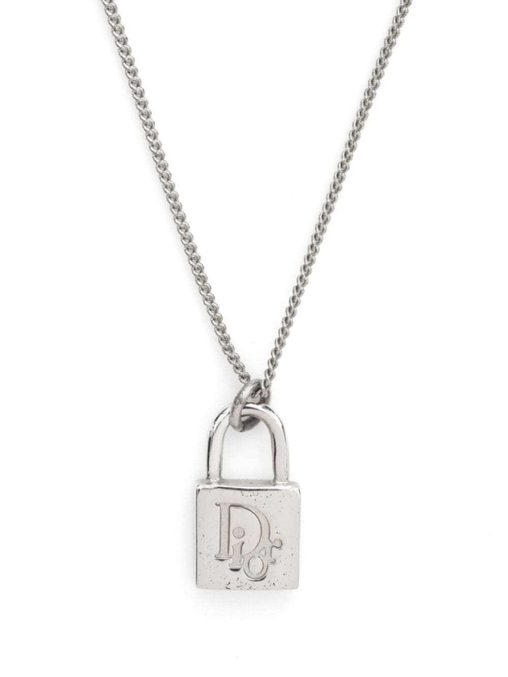 Christian Dior Pre-Owned padlock-pendant necklace… - image 2