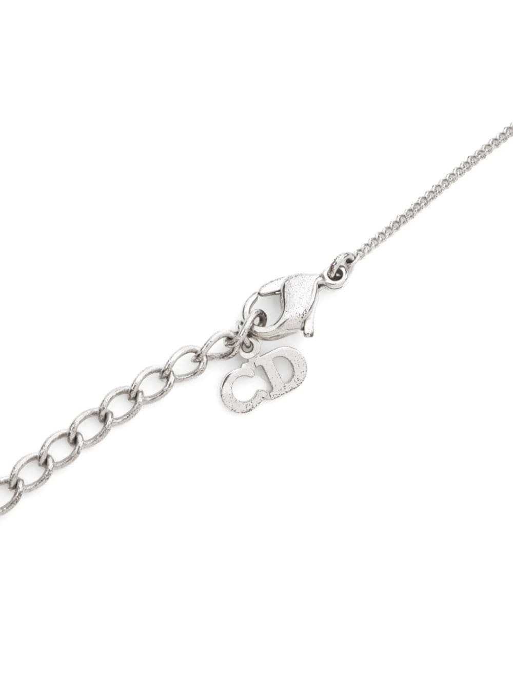 Christian Dior Pre-Owned padlock-pendant necklace… - image 3