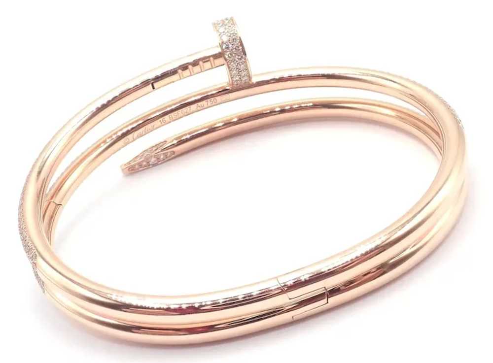 Cartier Juste un Clou Nail 18k Rose Gold Diamond … - image 4