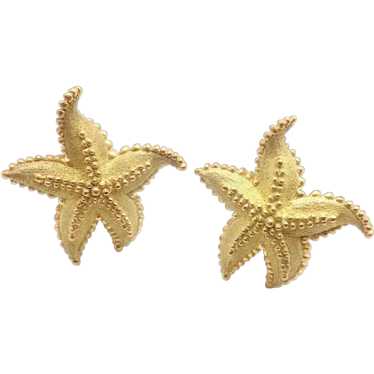 Authentic! Vintage Tiffany & Co Starfish 18k Yell… - image 1