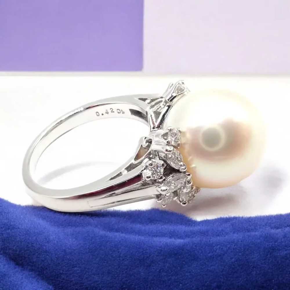 Rare! Authentic Mikimoto Platinum Diamond Large 1… - image 2