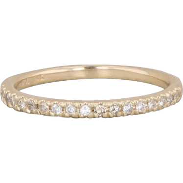 14k Yellow Gold Diamond Prong Set Band