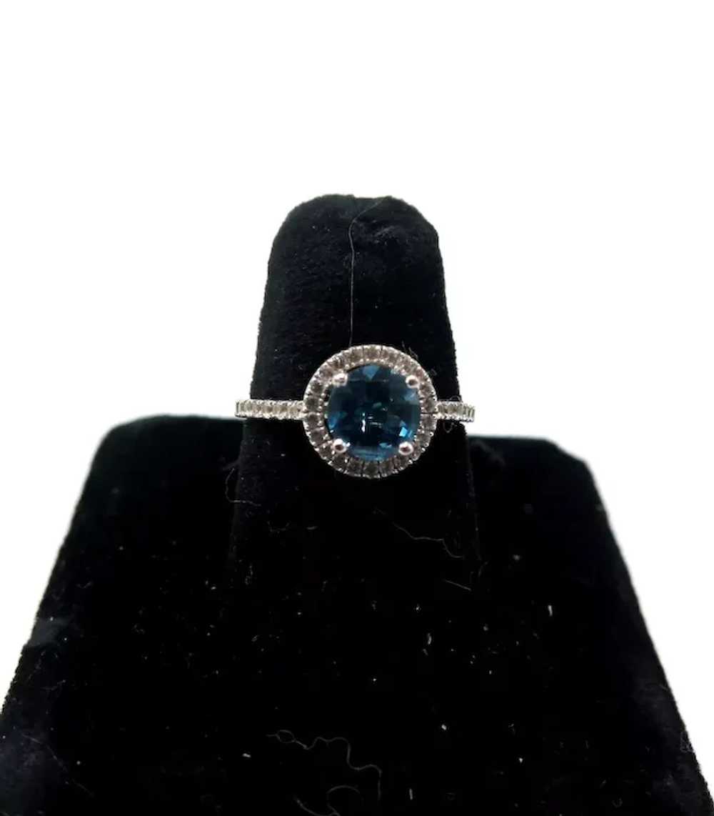 London Blue Topaz Ring 14k White Gold - image 4