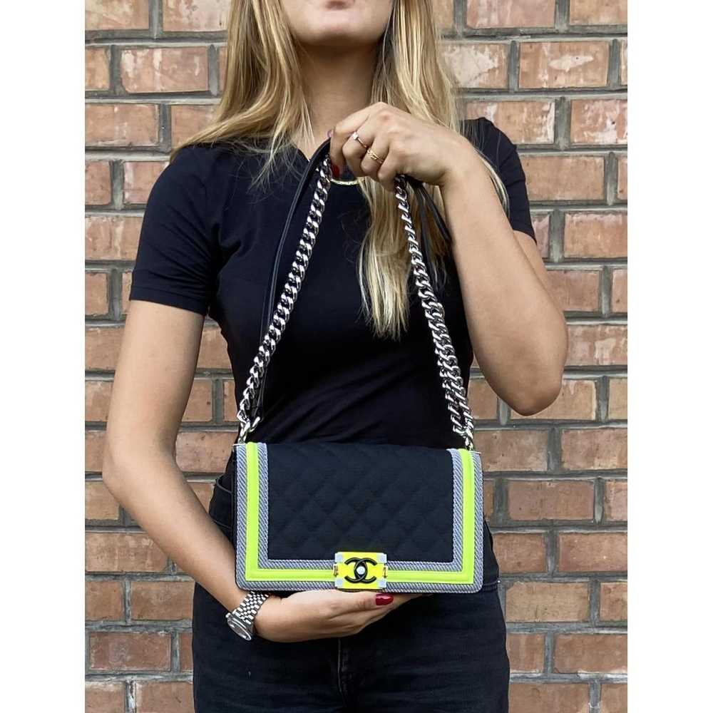 Chanel Boy cloth crossbody bag - image 9