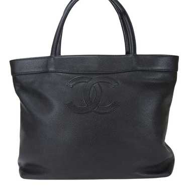 Chanel Coco Mark Black Leather Tote Bag (Pre-Owne… - image 1