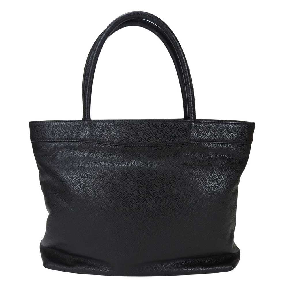 Chanel Coco Mark Black Leather Tote Bag (Pre-Owne… - image 2