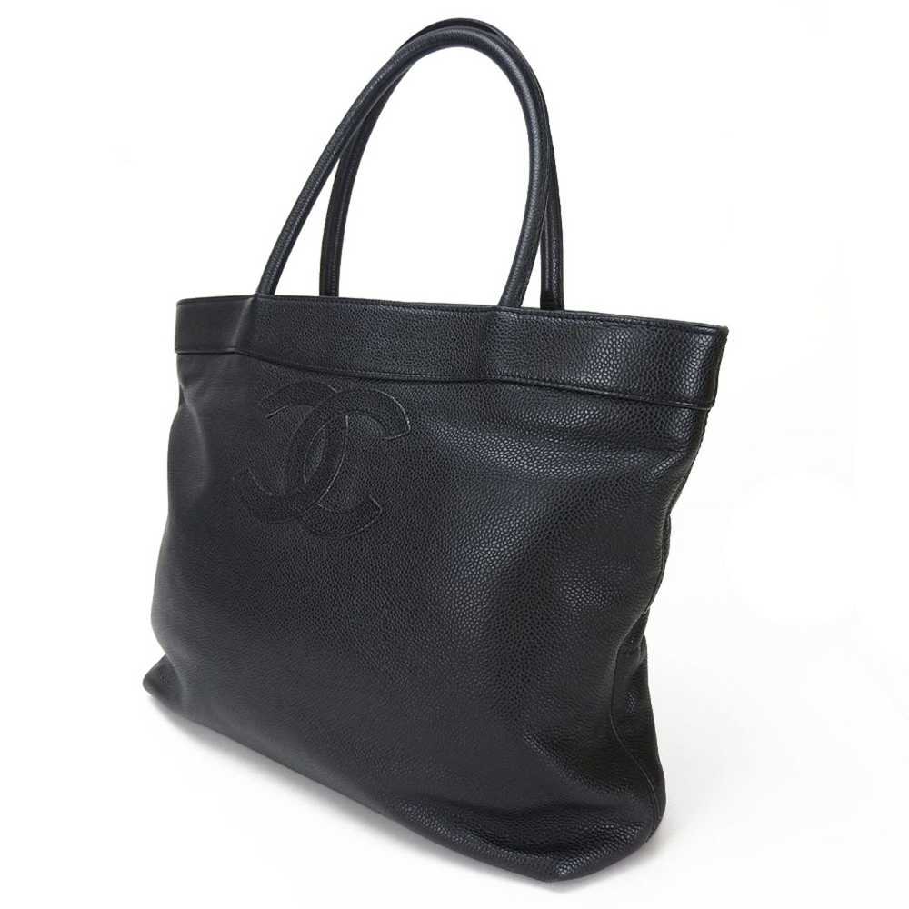 Chanel Coco Mark Black Leather Tote Bag (Pre-Owne… - image 3