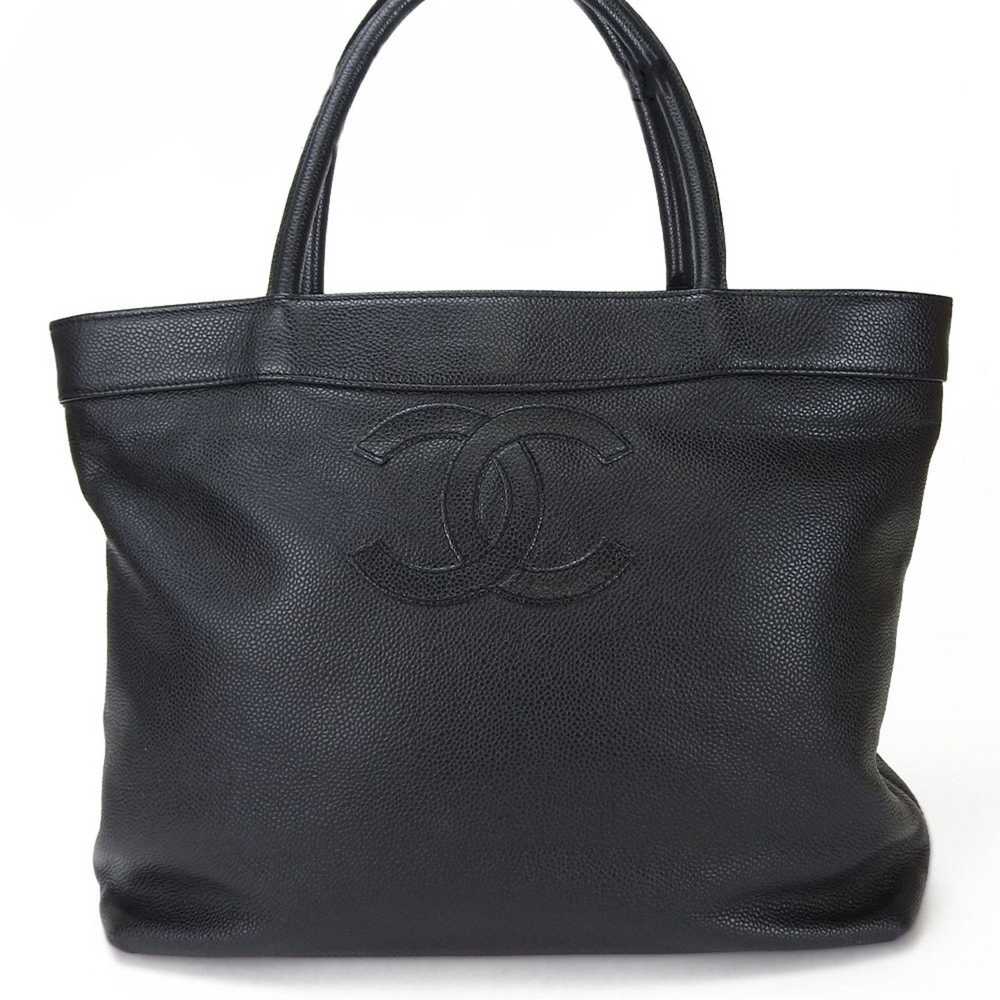 Chanel Coco Mark Black Leather Tote Bag (Pre-Owne… - image 7