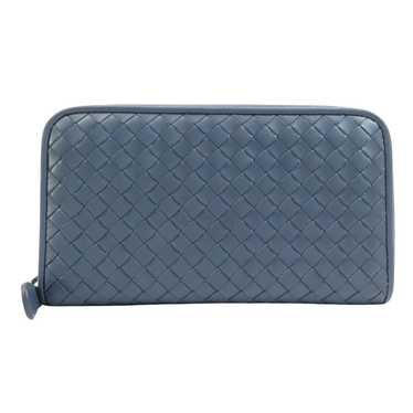 Bottega Veneta Intrecciato Blue Leather Wallet (Pr