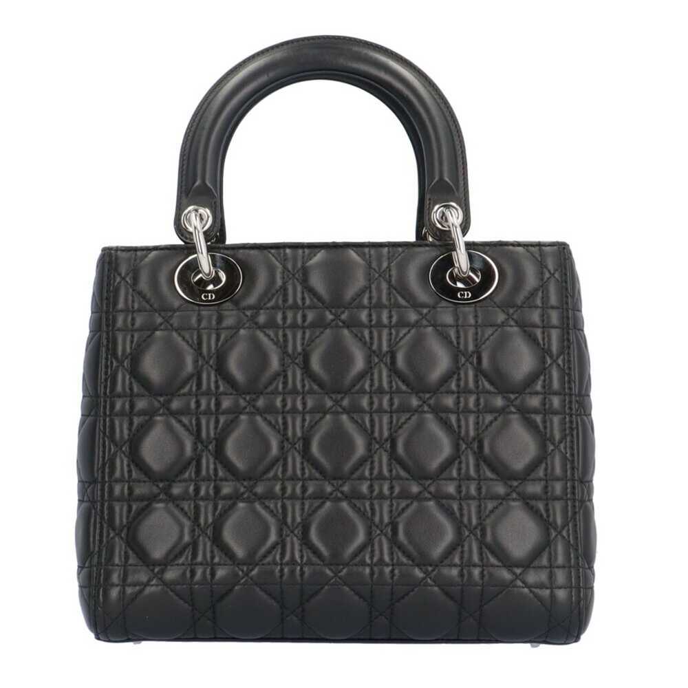 Dior Lady Black Leather Shopper Bag (Pre-Owned) - image 2