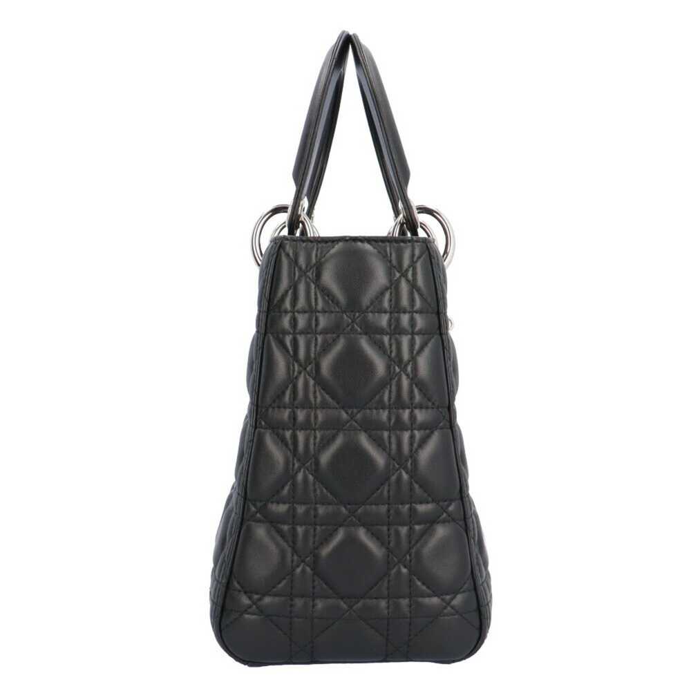 Dior Lady Black Leather Shopper Bag (Pre-Owned) - image 4